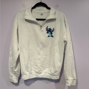 Disney Lilo and Stitch embroidered quarter zip‎
